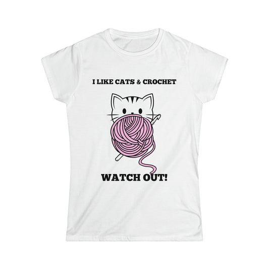 Women's Cat Crochet Softstyle Tee
