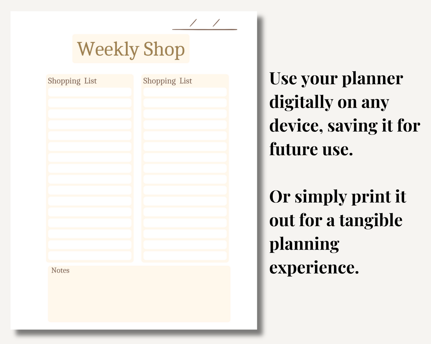 Minimal Printable Planner