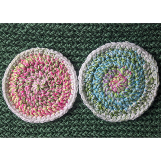 Crochet Coasters- Set of 2 changes colour throughout pattern