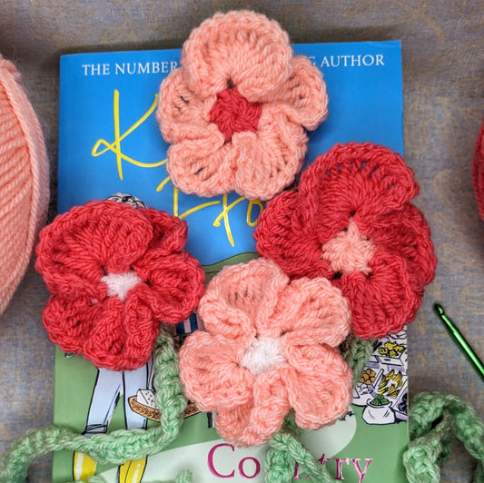 Crochet Flower bookmarks.