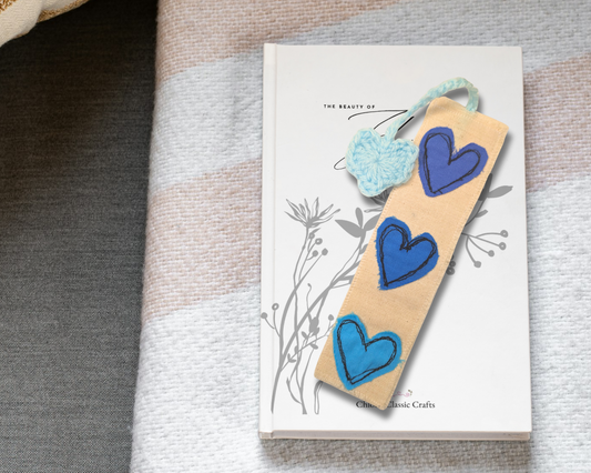 Blue Love Heart Bookmark