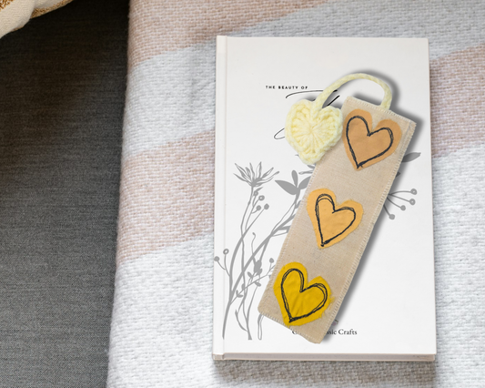 Yellow Love Heart Bookmark