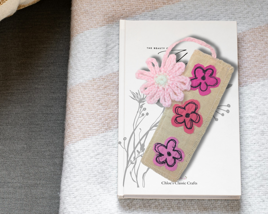 Pink Crazy Daisy Bookmark