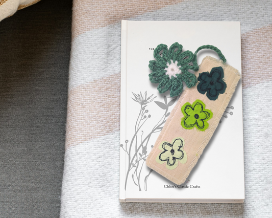 Green Crazy Daisy Bookmark