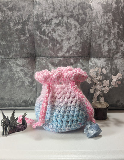 Handmade Crochet Drawstring Keepsake Pouch